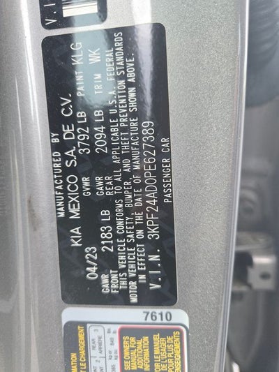2023 Kia Forte LXS