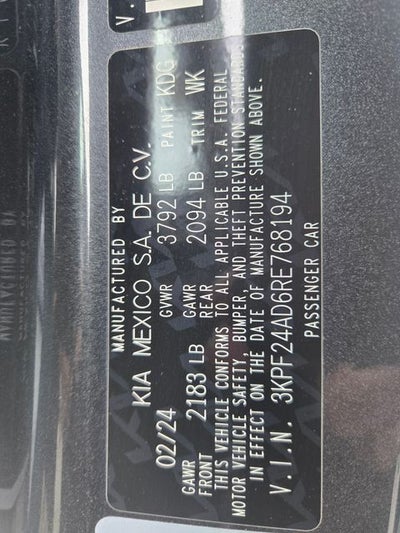 2024 Kia Forte LXS