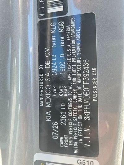 2026 Kia K4 EX