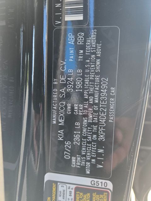 2026 Kia K4 EX
