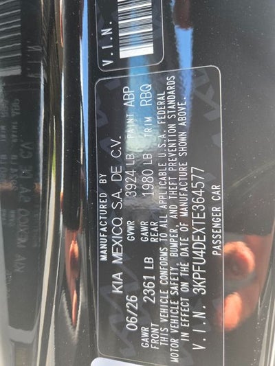 2026 Kia K4 EX