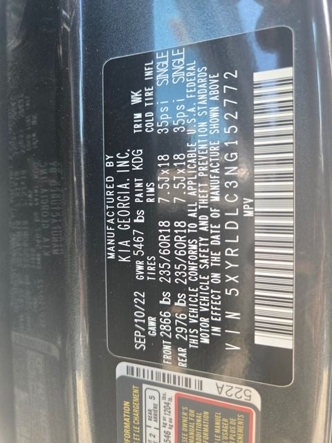 2022 Kia Sorento S
