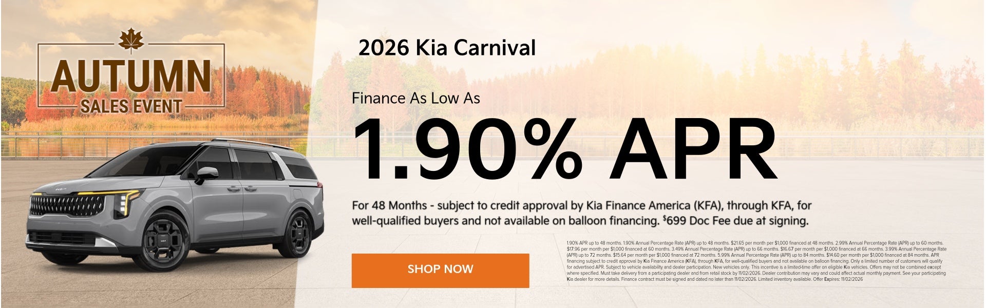 2026 Kia Carnival Offer